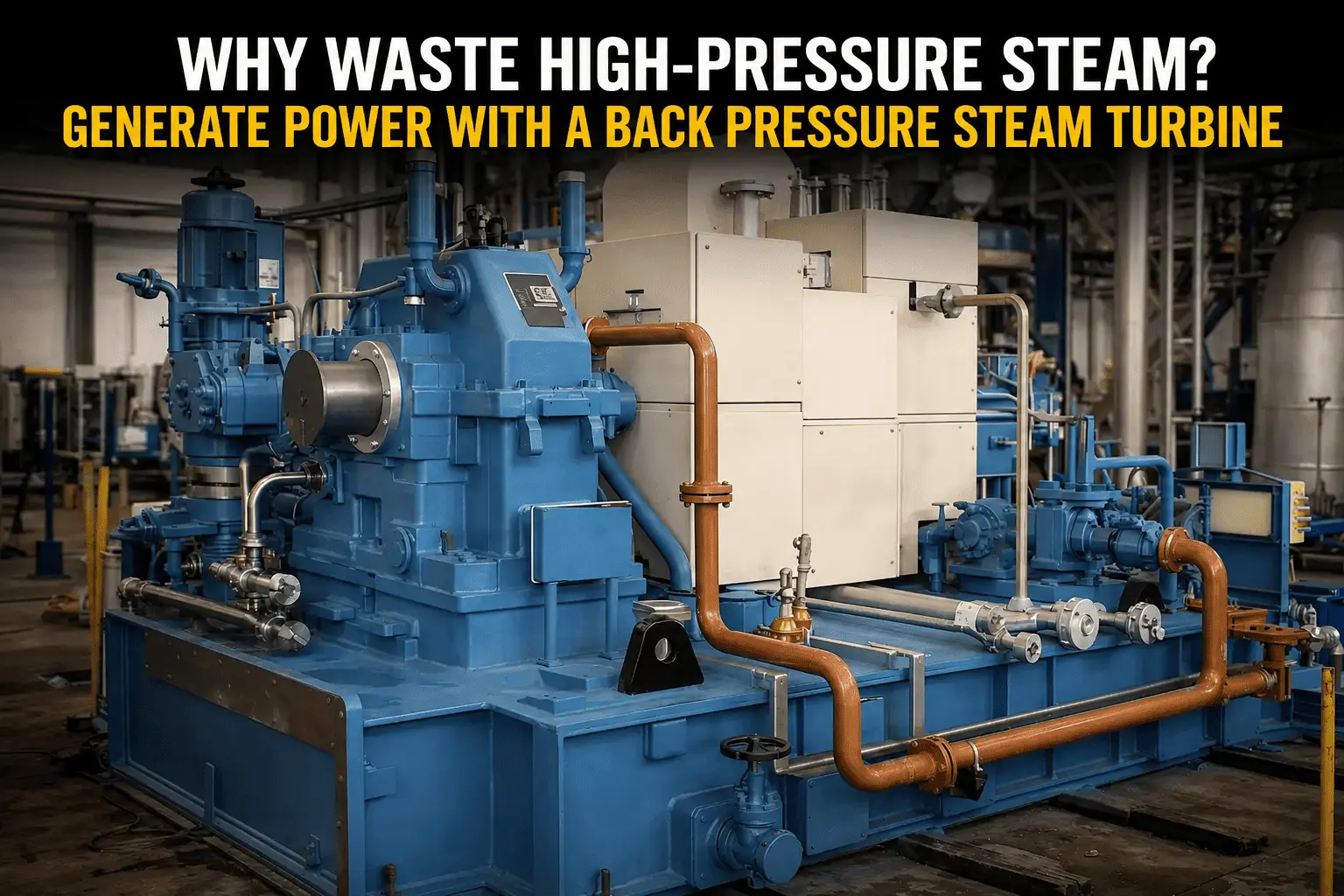 Why Waste High-Pressure Steam? Generate Power with a Back Pressure Steam Turbine